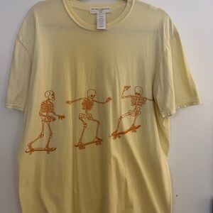 Urban Outfitters Skeleton Skateboard Graphic T-Shirt